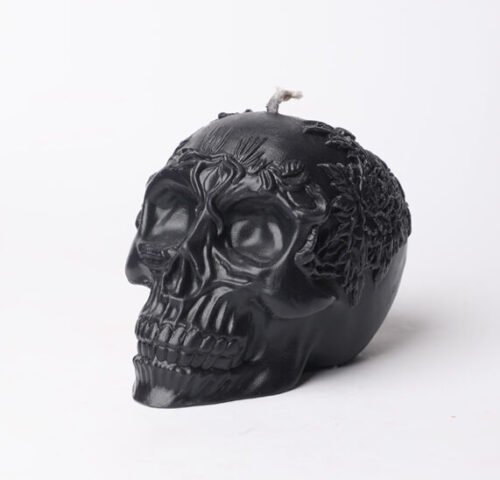 Dark Night Rose Skull Low Temperature Candle